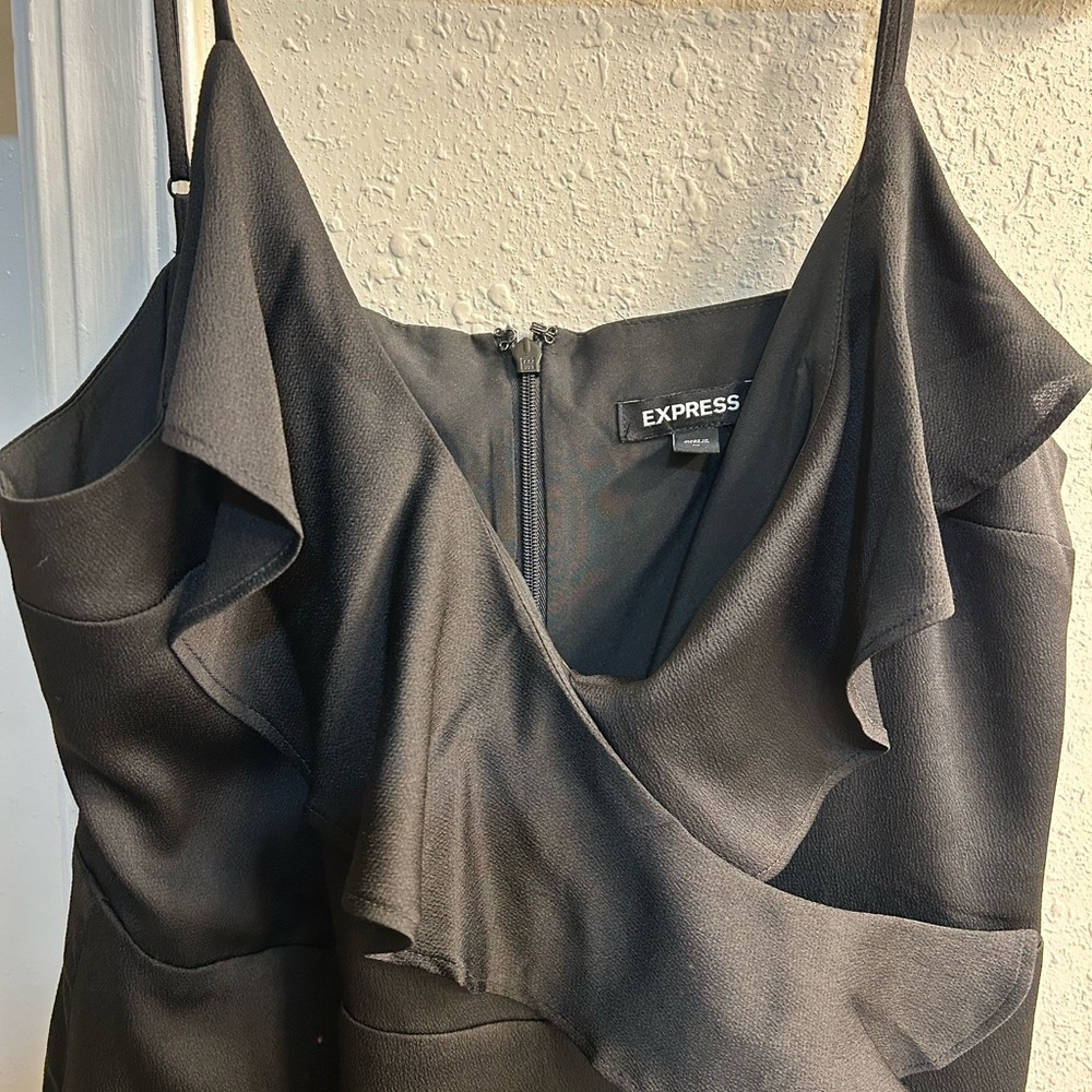 Express Asymmetrical Black Dress